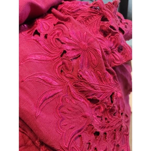 NWT Anthropologie Pink Linen Jumpsuit - Size 16 - Picture 5 of 6